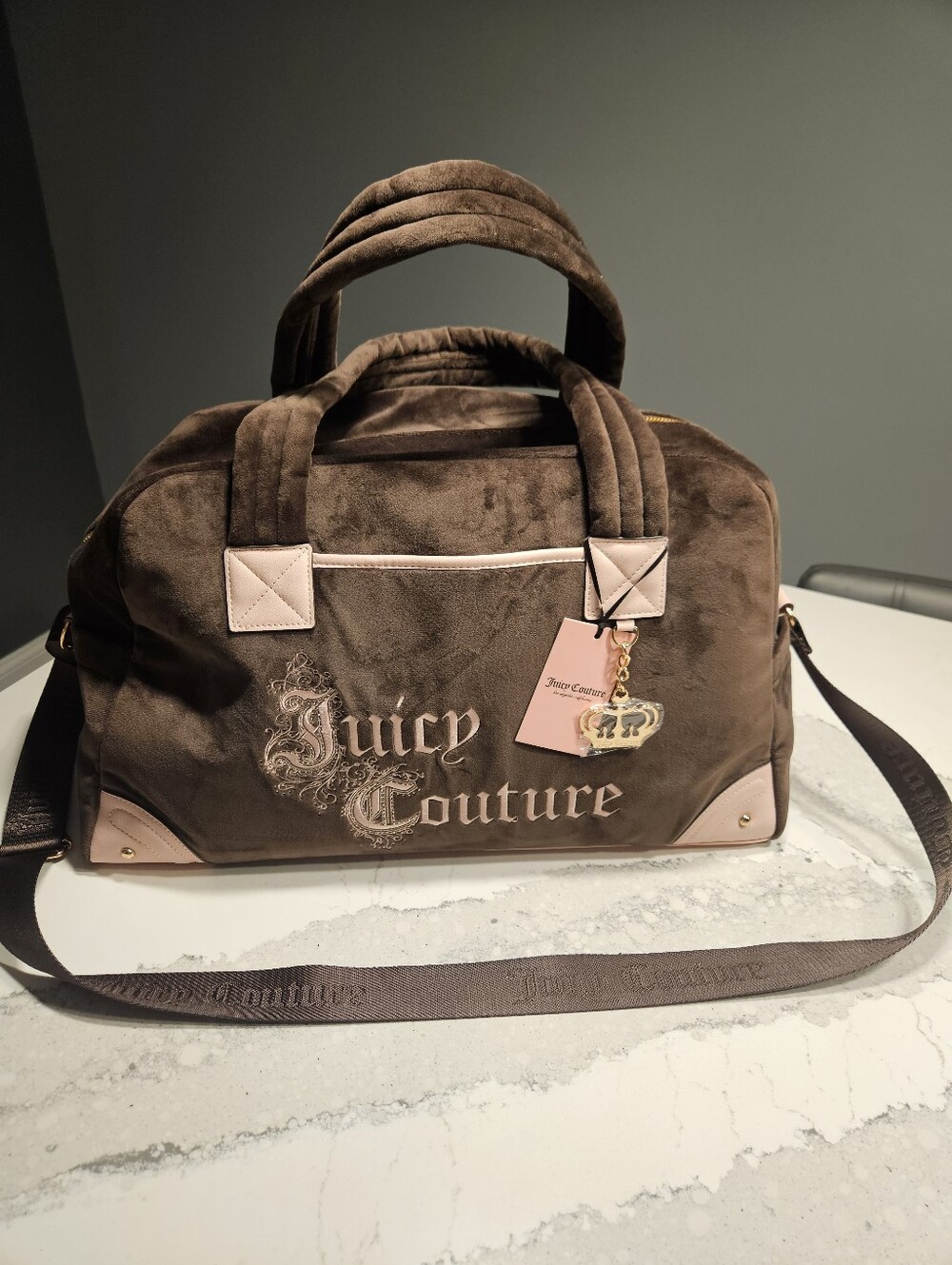 Juicy Couture Renaissance Brown/Pink Weekender Bag